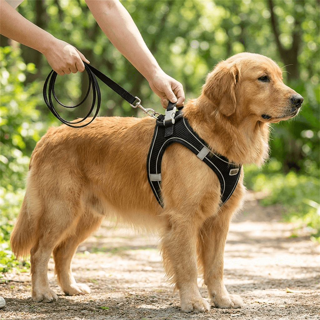 Adjustable Pet Harness Set – Comfortable Control with Soft Vest Design — for cats — view 4 of 6