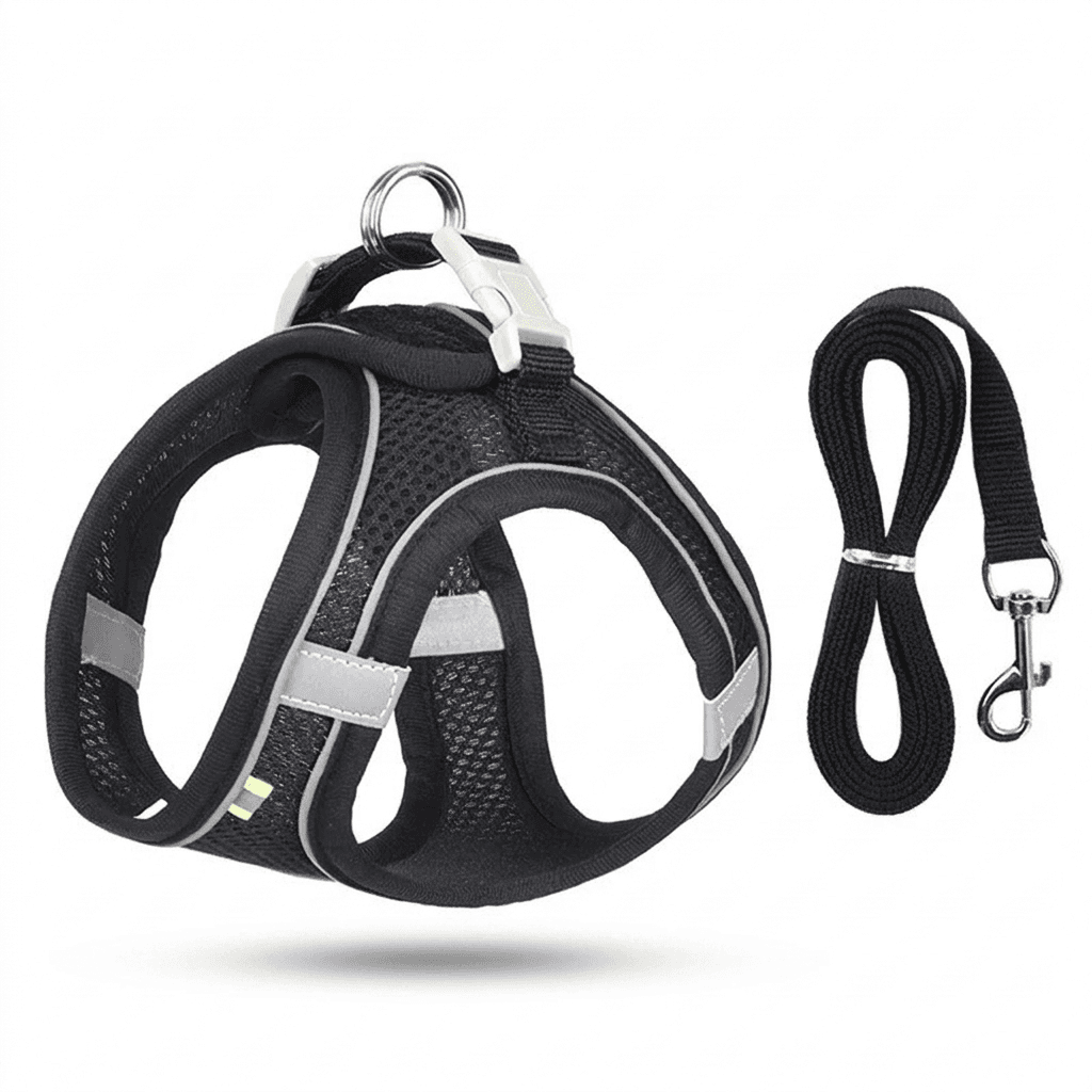 Adjustable Pet Harness Set – Comfortable Control with Soft Vest Design — for cats