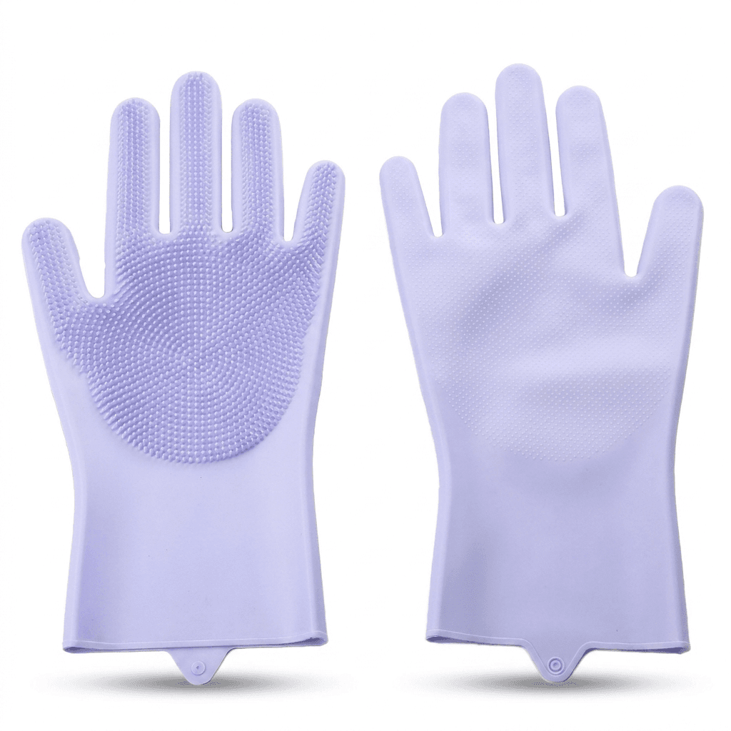 Silicone Pet Grooming Glove – Gentle Cleaning with Soft Massage Bristles — for dogs