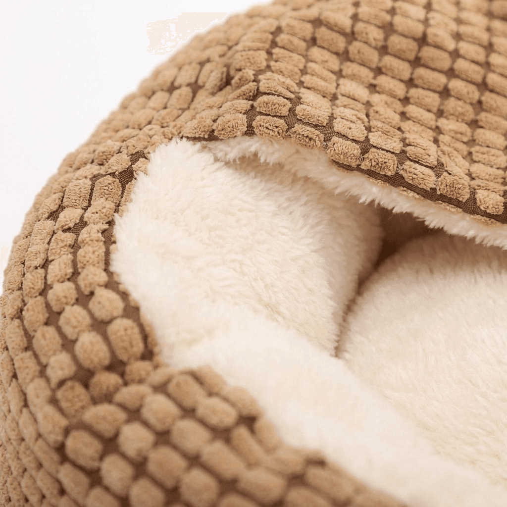 Round Pet Bed – Cozy Comfort with Fluffy Plush Cushion — for cats — view 3 of 6