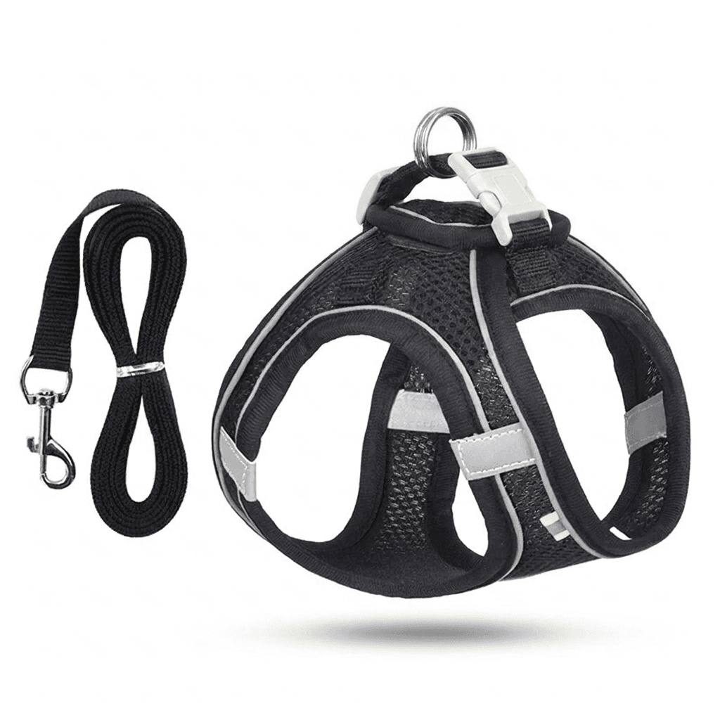 Adjustable Pet Harness Set – Comfortable Control with Soft Vest Design — for cats — view 2 of 6
