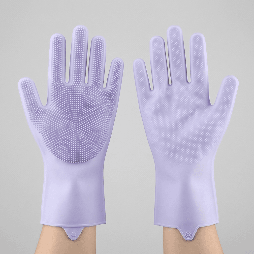 Silicone Pet Grooming Glove – Gentle Cleaning with Soft Massage Bristles — for dogs — view 5 of 7